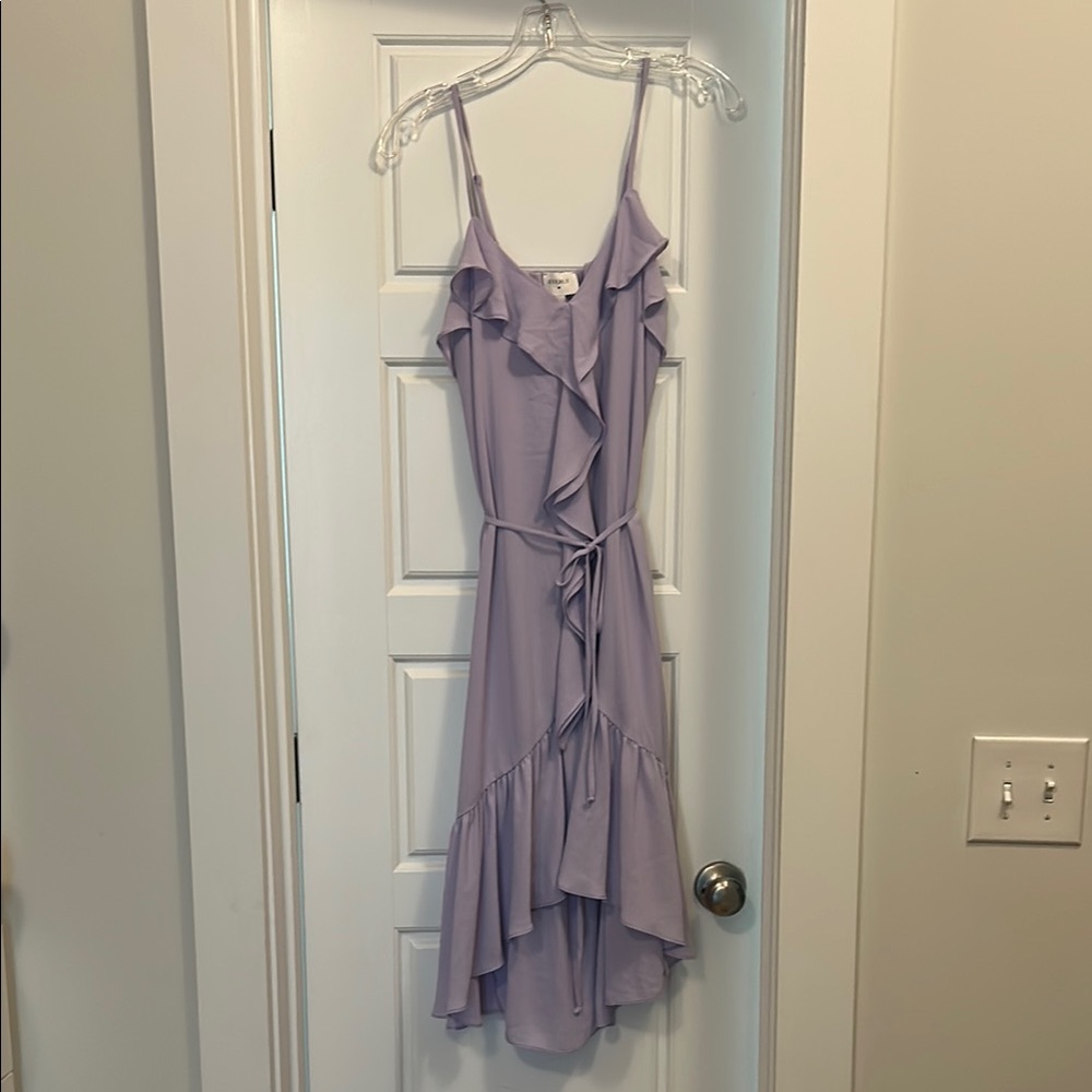 Elegant Lavender Ruffle Dress by Everly